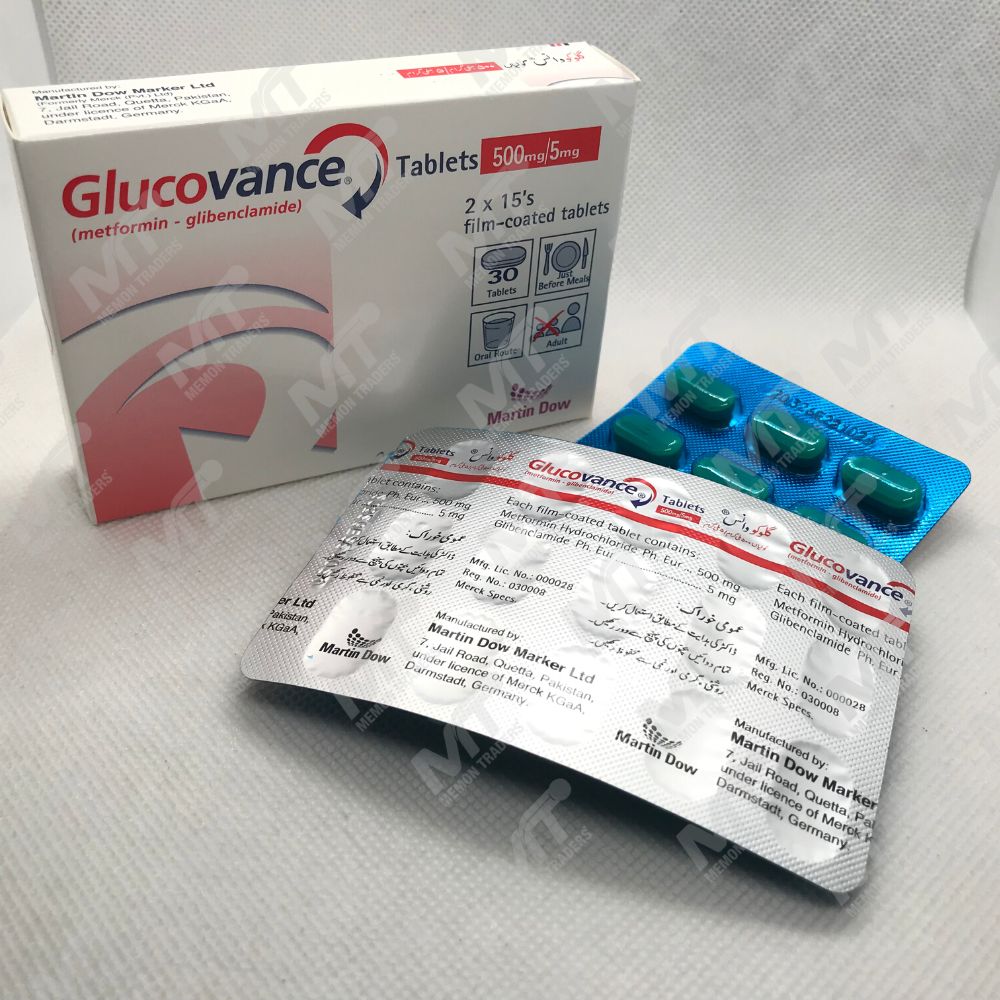 Glucovance tabs 500mg/5mg - Memon Traders